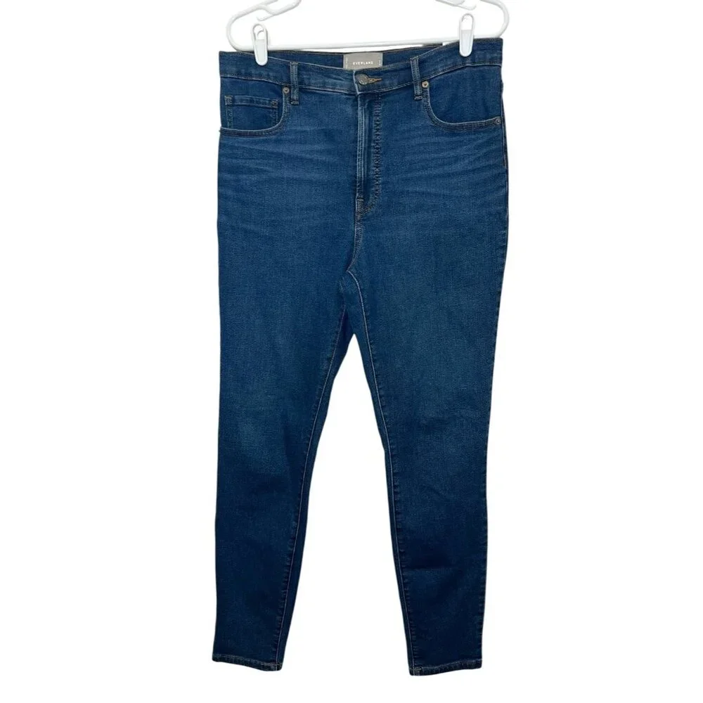 Everlane Women Jeans Size 32 High Rise Skinny Blue Stretch Zipper Pockets